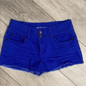 blue jean shorts